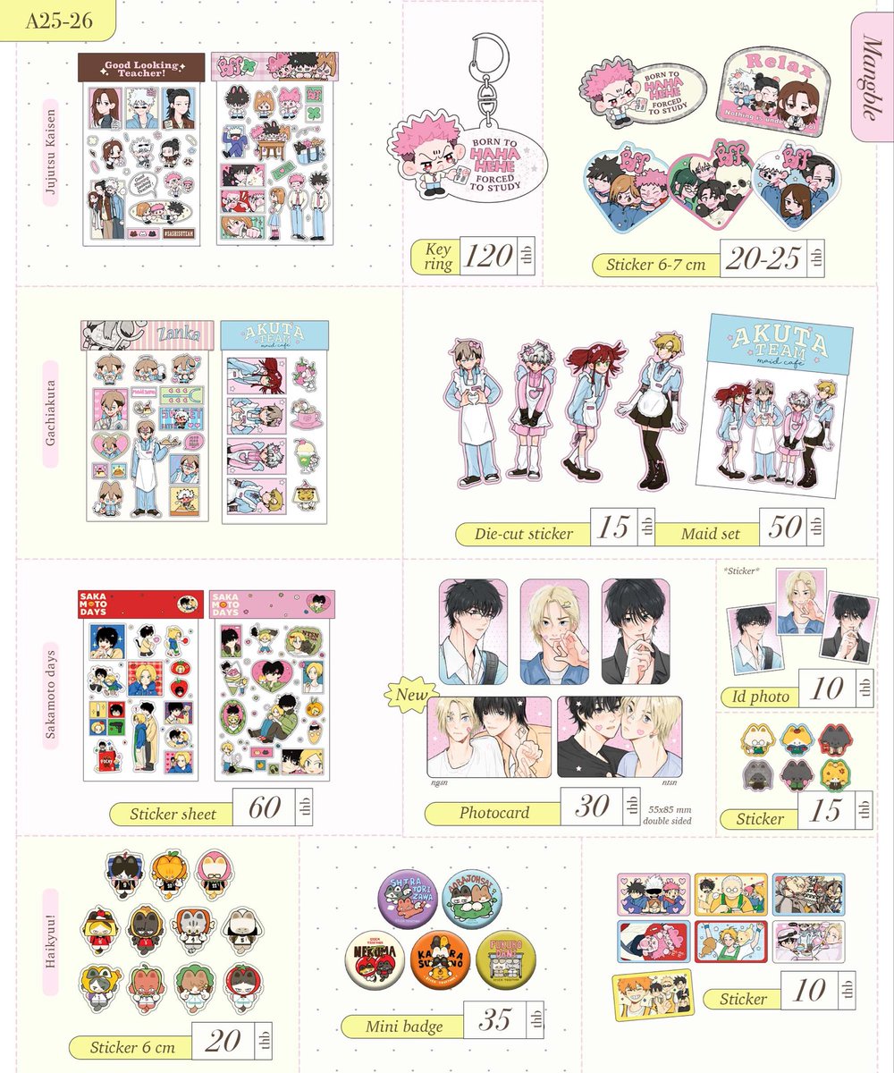 mangg_ble's tweet photo. Catalog 🍀 A25-26 #CreatorAlley4 

สินค้าใหม่มาแล้วว ദ്ദി ˉ͈̀꒳ˉ͈́ )✧ แวะมาหากันได้ค่า ภาพสินค้าและโปรโมชั่นรายละเอียดต่างๆอัพเดทใต้เธรดนะคะ 

♡ Westgate hall, Central Westgate 
1 Aug 2026 | 10.30-18.00 https://t.co/M6SbxIJ9OP