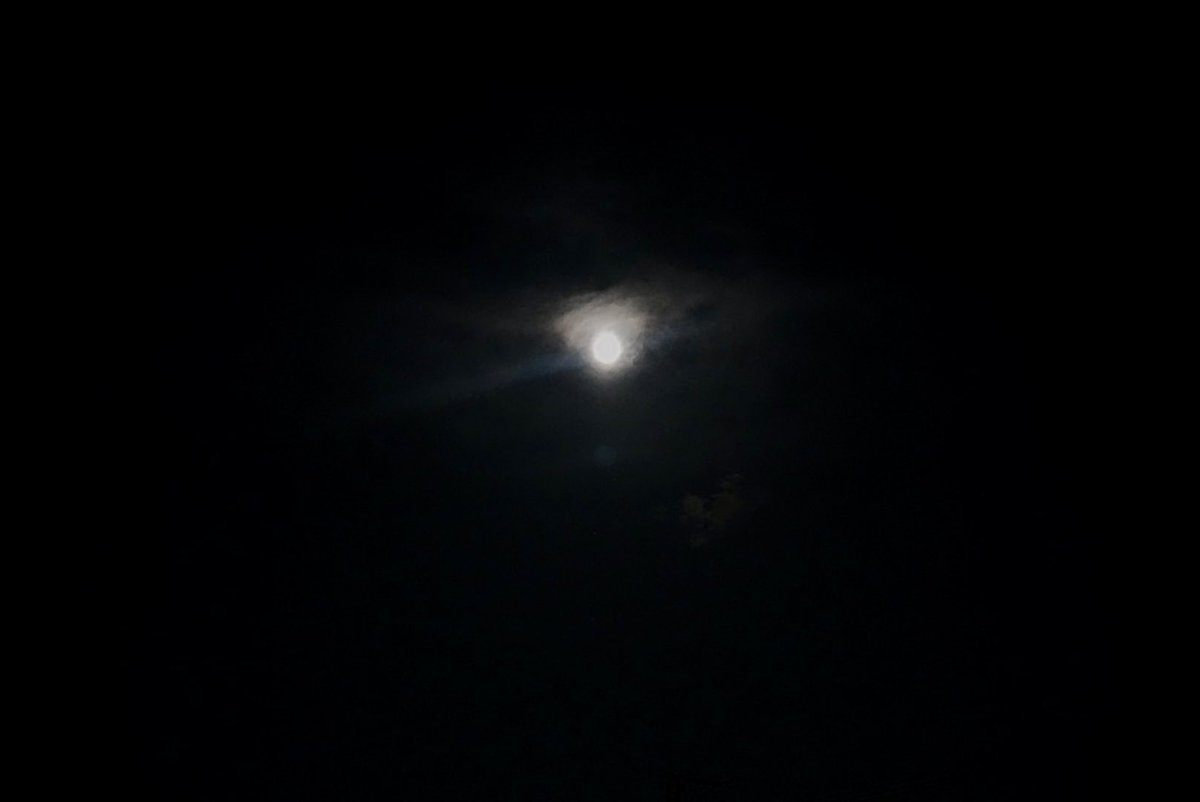 Tsubamoe07's tweet photo. 今日は満月🌕
めっちゃ見づらいけど笑
走った後やからフラフラ😵

#杉本萌 https://t.co/EQHS5Si4mj