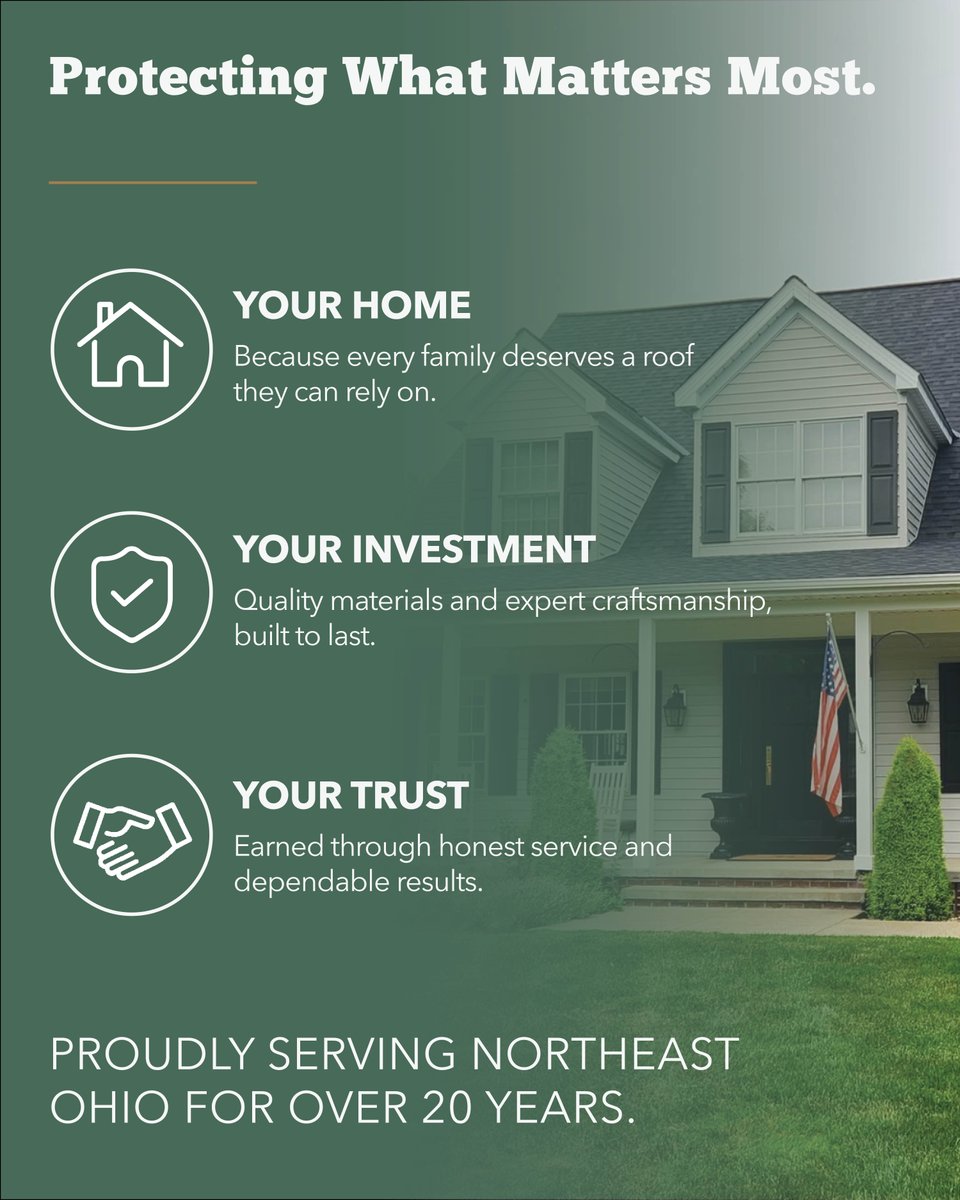 RJKRoofing's tweet photo. We're proud to serve Northeast Ohio with quality craftsmanship, honest service, and a commitment to protecting what matters most. Thank you to our customers and community for trusting RJK Roofing Solutions—we're honored to serve you. https://t.co/LrHaQexhCN