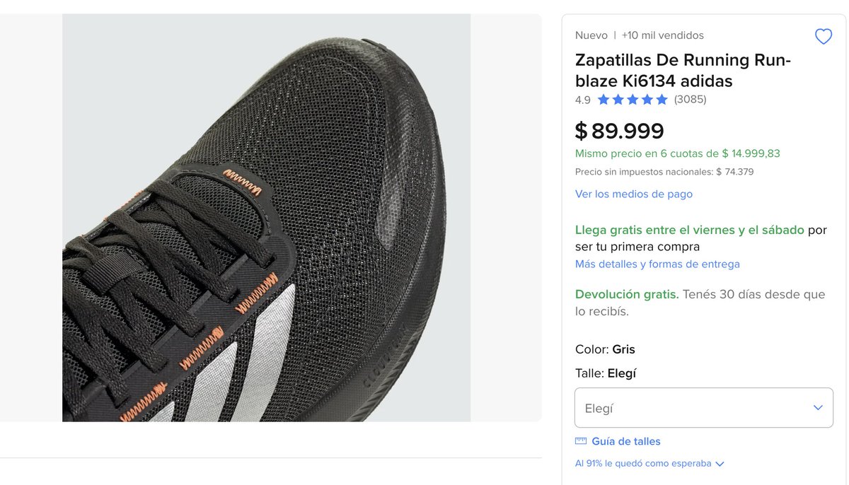 ElChadOfertas's tweet photo. 👟 ADIDAS A $89.999 PARA ENTRENAR Y USAR TODOS LOS DÍAS.

Cómodas, livianas y con ese diseño negro que combina con todo. De esas que comprás para correr y terminás usando hasta para ir al súper.

6 cuotas sin interés.