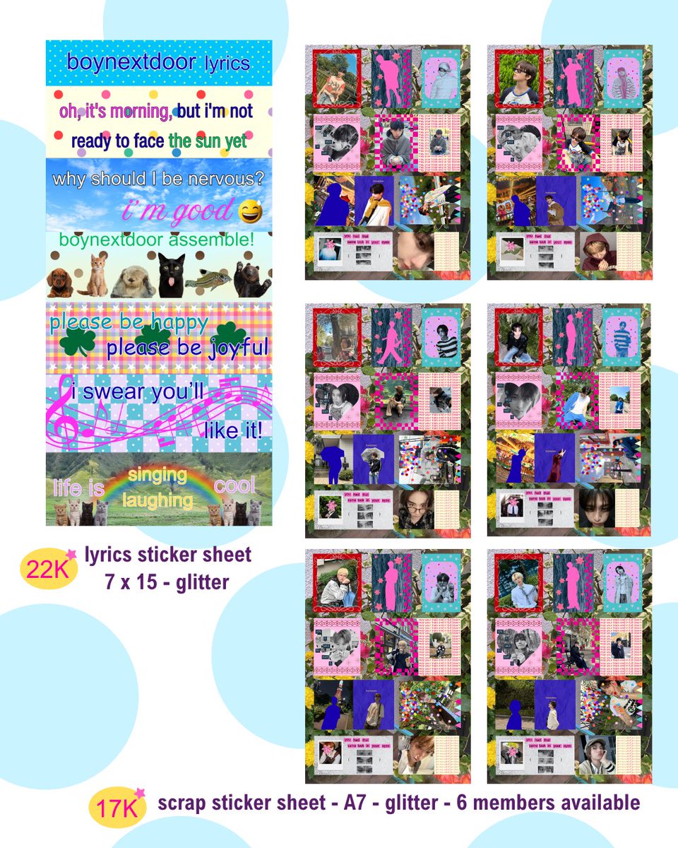 bonedofess's tweet photo. -bndsell sedang open po sticker sheets sampai 1 agustus! start from 17k-22k⭐️ buat yang minat bisa ke 🔗Iink yang ada di foto / scan qr yaah thank you! [@/patterians]
 https://t.co/daVF4gHQbq