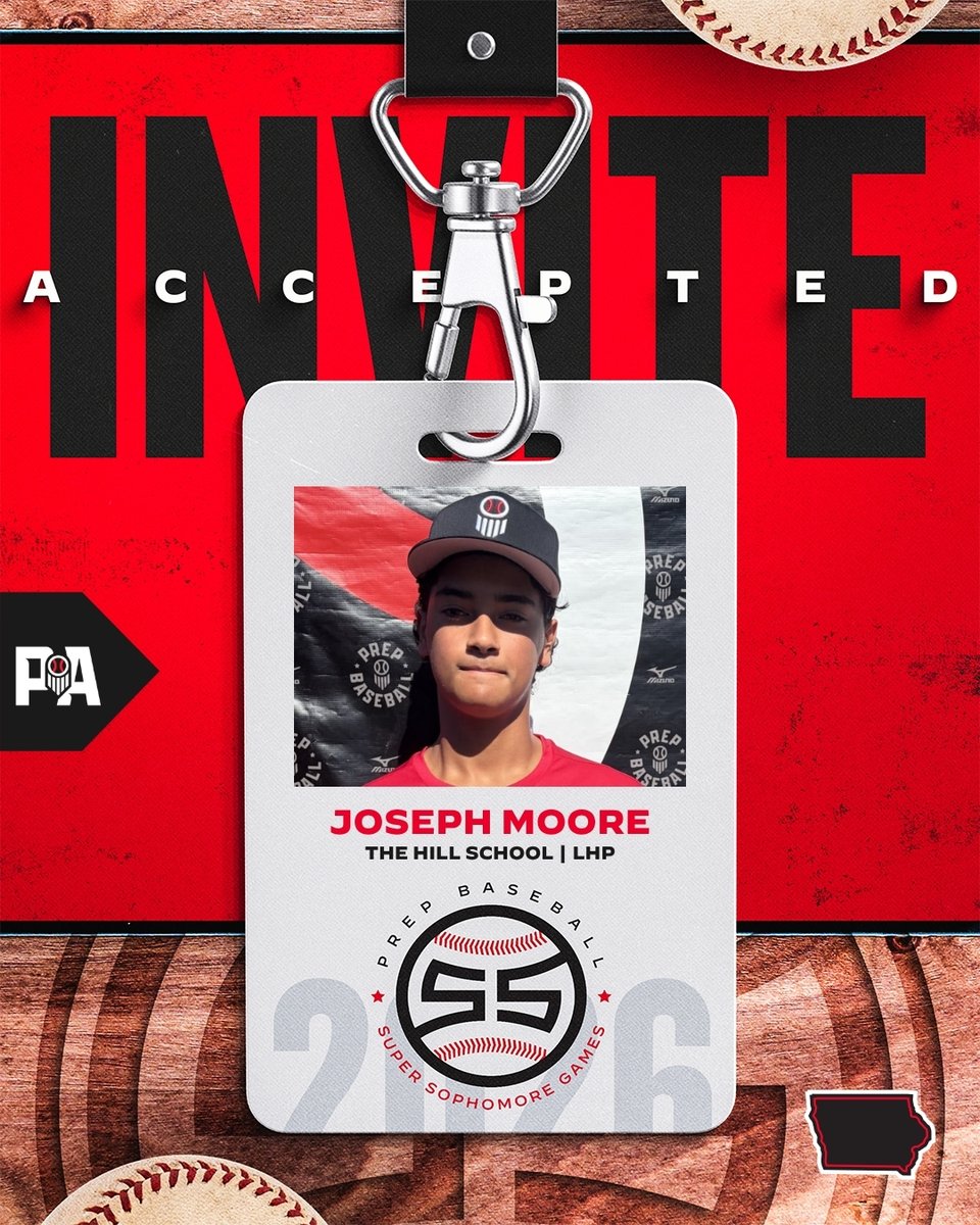 PrepBaseballPA's tweet photo. ⭐ #ECSS26 Roster Reveal ⭐

The most talented 2029's in PA make their way to the Palmetto State for the 2026 East Coast Super Sophomore Games.

👤 Joseph Moore
🏫 The Hill School

Profile 👤 ➡️ https://t.co/jlCBPeckgc 

#BeSeen https://t.co/DOBO6Ycuvk