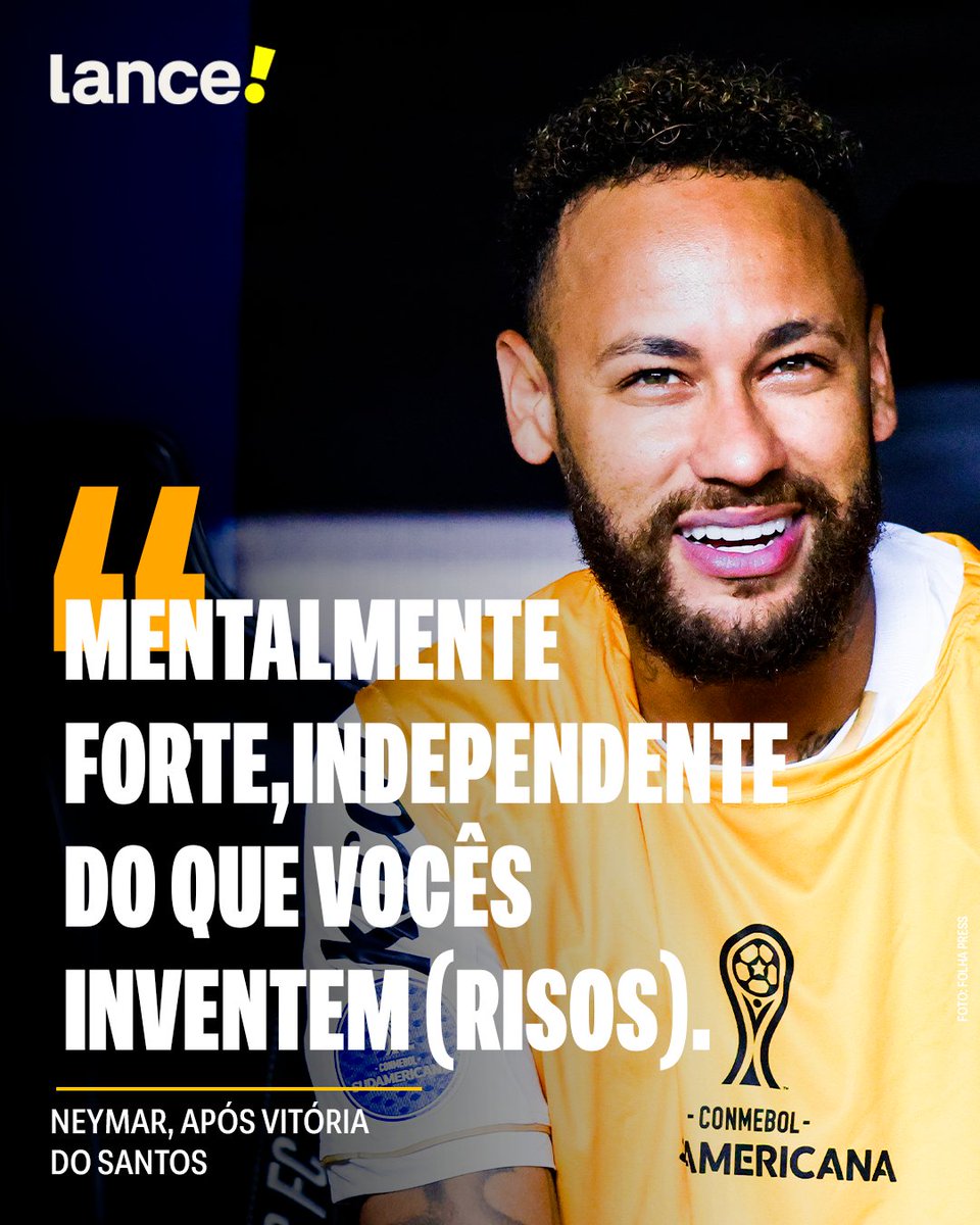 lancenet's tweet photo. SEGUE FOCADO! 💪🌟

Ao ser perguntado sobre como está mentalmente, Neymar afirmou que segue forte e ainda mandou uma recado para a imprensa! 🗣️⚡

O que achou da declaração do craque?

#Redes1 #LanceInforma https://t.co/HYKD2pnRHq