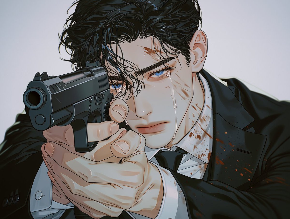 o_ponyo_o's tweet photo. 사랑하는 너에게 🔫 프롬 공유

masterpiece, best quality, (캐 프롬), cinematic illustration, dramatic emotional scene, medium close-up, eye-level shot, centered composition, elegant black tailored suit, white dress shirt, loosened black tie, slightly disheveled formal attire, https://t.co/vlFwb1vYJu
