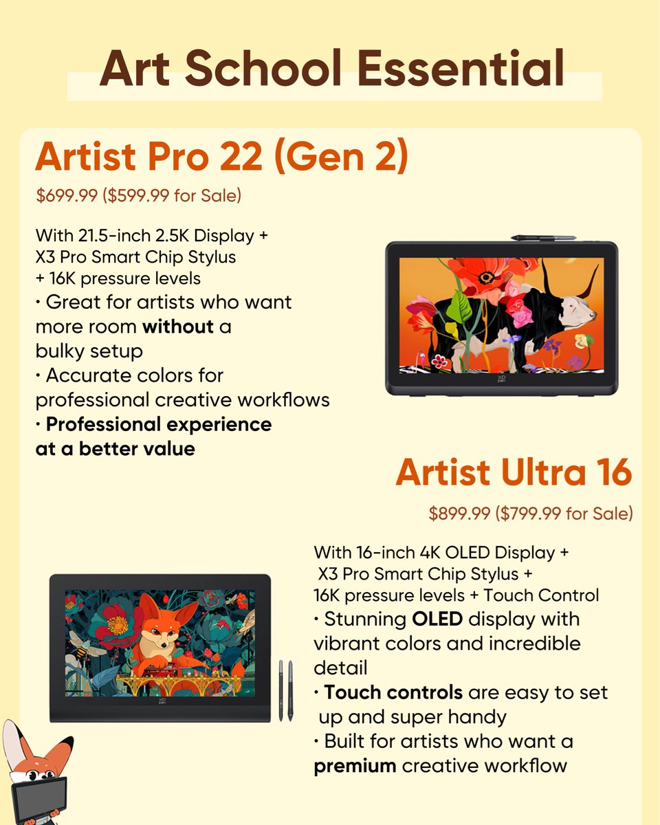 xppenusa's tweet photo. Need a Drawing Tablet for School? Not Sure Which One Fits You?  

Swipe to find Your Perfect XPPen!👀 https://t.co/XhascDWSdo https://t.co/6wszOTuDOk