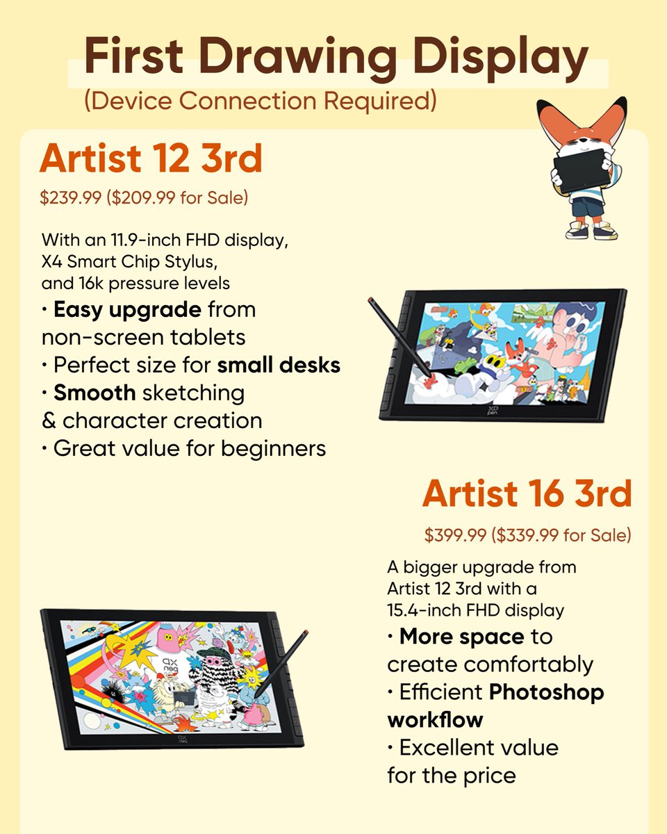 xppenusa's tweet photo. Need a Drawing Tablet for School? Not Sure Which One Fits You?  

Swipe to find Your Perfect XPPen!👀 https://t.co/XhascDWSdo https://t.co/6wszOTuDOk