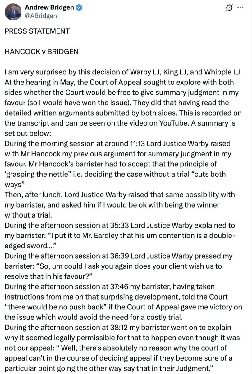 StuyvesantAnna's tweet photo. Blah blah blah🥱

Long story short.

Bridgen has lost his appeal, good sense prevails.🥳

https://t.co/4iQyho6zGw https://t.co/uprnuP3iAk