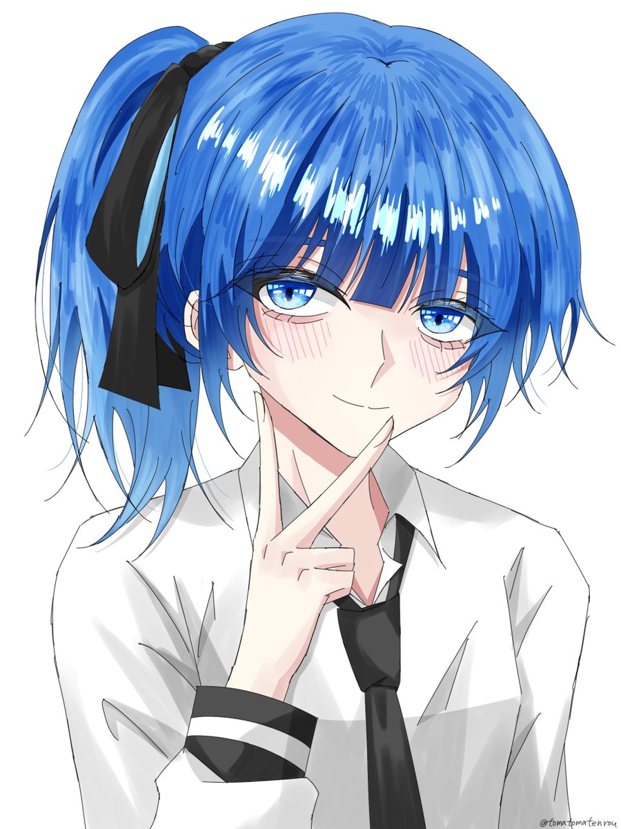 tomatomatenrou's tweet photo. #絵描きさんと繋がりたい　#絵描きさんフォロバ100 
実は青髪も好きです https://t.co/xrBSELXF6r