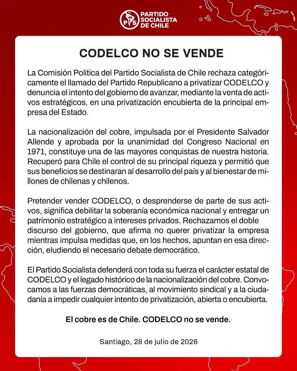 jaimesponda's tweet photo. CODELCO NO SE VENDE! https://t.co/phnjFS7iZ2