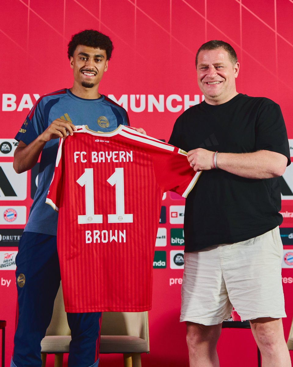 FCBayern's tweet photo. ✨ Unsere neue Nummer 1️⃣1️⃣! 🔴⚪

Nene Brown trägt ab sofort diese Rückennummer! Holt euch jetzt sein Trikot! 👉 https://t.co/VsrE6HgF07 https://t.co/2PPuwkPgnj