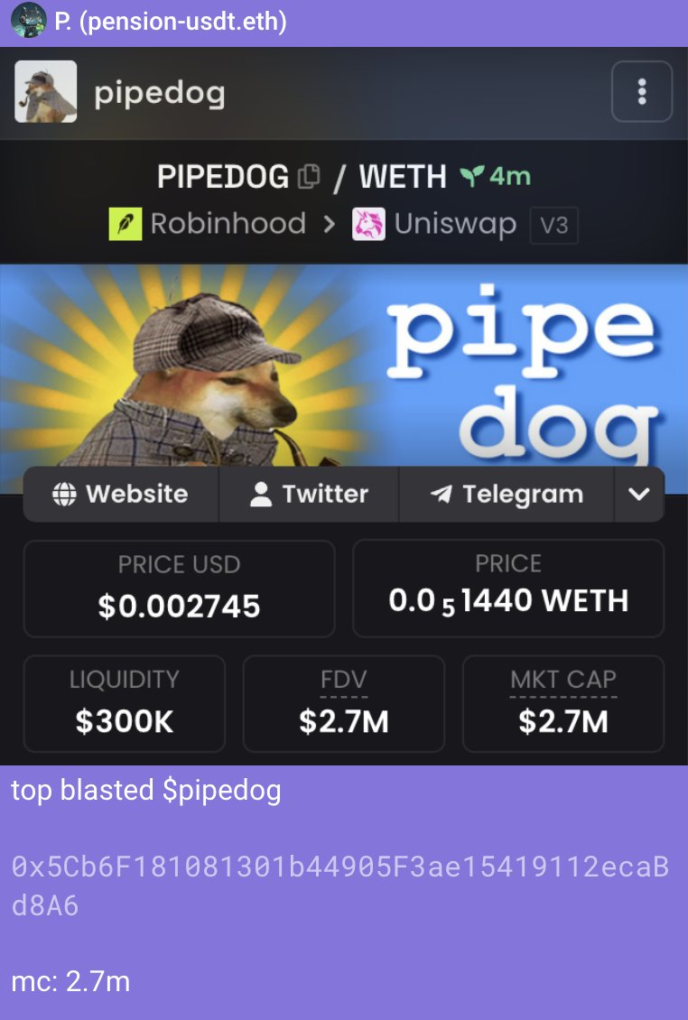pensionusdt's tweet photo. i gave you $pipedog at $2.7M, it went to 70 millions

i gave you $jimothy at $200k, it went to 50 millions 

i gave you $ANSEM at $300k, it went to 45 millions

i gave you $CashCat at $3M, it went to 220 millions

and you still don’t have notis on 😂

stay poor https://t.co/0R9CgPhBPY