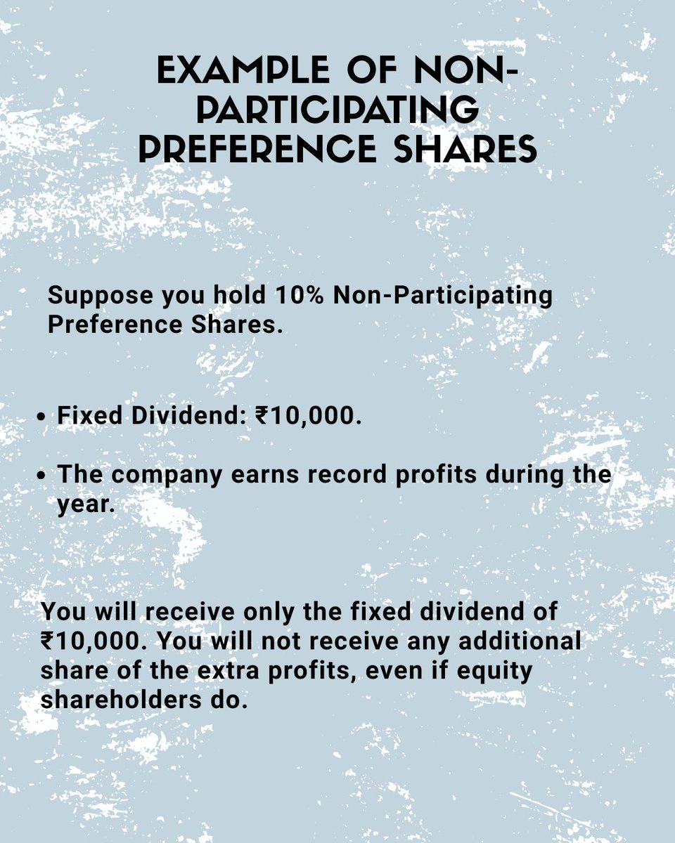 FMStockTalk's tweet photo. Learn how Non-Participating Preference Shares provide fixed dividends without sharing additional profits.

#NonParticipatingPreferenceShares #PreferenceShares #StockMarket #Investing #CorporateFinance #CapitalMarkets #InvestorEducation #FinancialLiteracy #FinancialMindss https://t.co/nyh2jjSR29