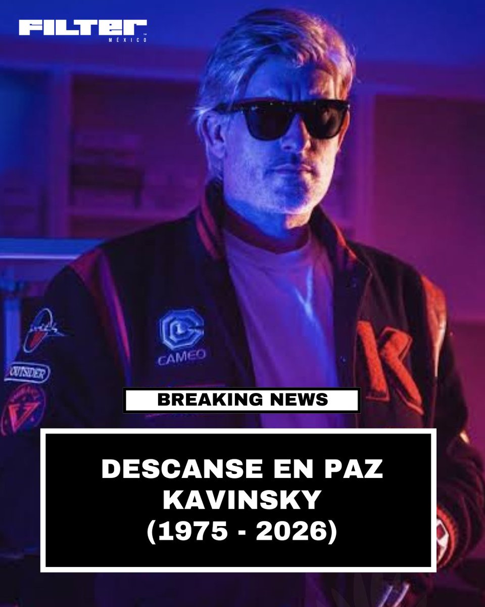 FILTERMexico's tweet photo. Vincent Belorgey, mejor conocido como Kavinsky, falleció a los 50 años de edad.

De acuerdo con los primeros reportes, fue encontrado sin vida en su casa, y se abrió una investigación para determinar la causa al no haber encontrado elementos sospechosos en el lugar. 🥀 https://t.co/wYu3i7Sn4V