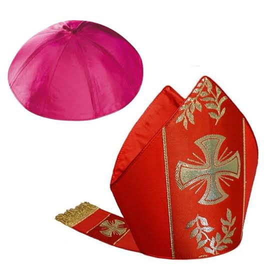 shadaiRaboni's tweet photo. Most Catholics Have No Idea Why Bishops Wear These Two Hats… Here’s the Fascinating Reason.

Why do Catholic bishops wear those unusual hats? 🤔

They aren’t fashion statements they’re centuries of Christian history.

🟣 The Zucchetto
The small skullcap traces its origins to the ancient Roman pileus. It was first worn to cover the clerical tonsure and keep the head warm in cold churches.

Its color reveals rank:
⚪ White — Pope
🔴 Red — Cardinals
🟣 Violet — Bishops
⚫ Black — Other clergy

It is removed during the Eucharistic Prayer as a sign of humility before Christ.

👑 The Mitre
The bishop’s pointed hat developed in Rome between the 10th and 11th centuries and became the distinctive headwear of bishops by the 12th century.

It symbolizes the bishop’s authority as a successor of the Apostles. The two peaks traditionally represent the Old and New Testaments, while the ribbons recall the call to faithfully proclaim God’s Word.

Nothing in the Catholic Church is random. Even what a bishop wears proclaims the Gospel.

✝️ Share this so more people can discover the meaning behind Catholic tradition, and follow for more fascinating Catholic teachings.