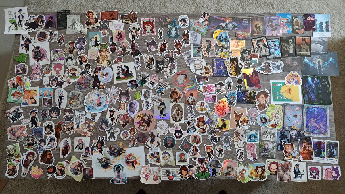 yanamarii's tweet photo. Finally getting to organize all my stickers. Thank you to everyone that traded with me, you made fanfest the amazing experience it was <3

Let me know if you spot yourself! https://t.co/bt3NrVv2Q3