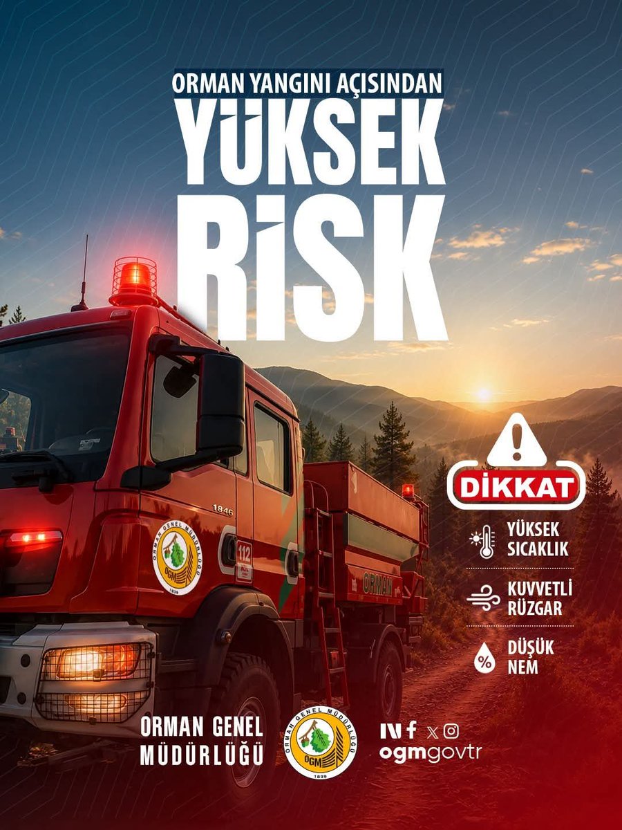 denizliobm's tweet photo. ⚠️ Risk yüksek, tolerans sıfır.

Orman yangınlarının en büyük sebebi doğa değil, ihmal ve dikkatsizliktir. Unutmayın; orman yangınına sebep olmak cezası olan bir suçtur.

#SebepOlma 🌲🔥 https://t.co/XkkPPJTjJ7