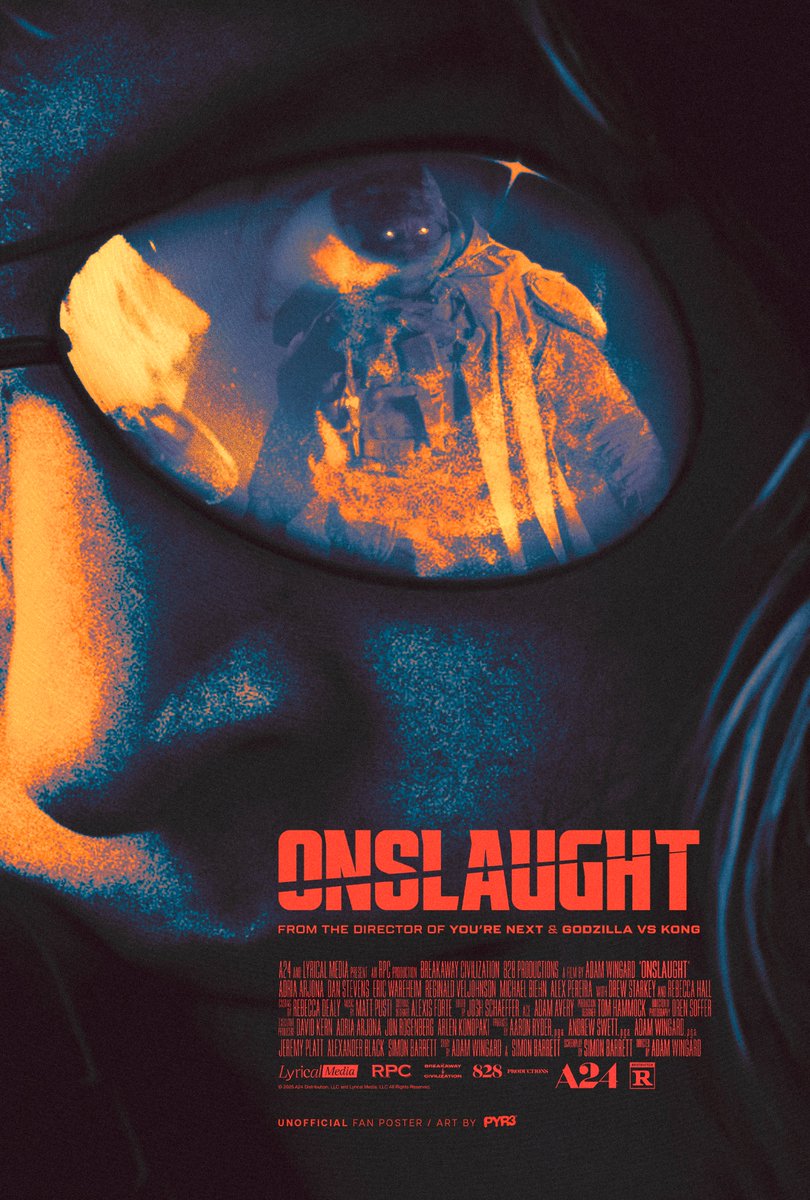 pyr3_art's tweet photo. My concept poster for the upcoming movie ONSLAUGHT
by @pyr3_art

#movieposters #cinema #onslaught #a24 #posterdesign https://t.co/Jgko60FXpw