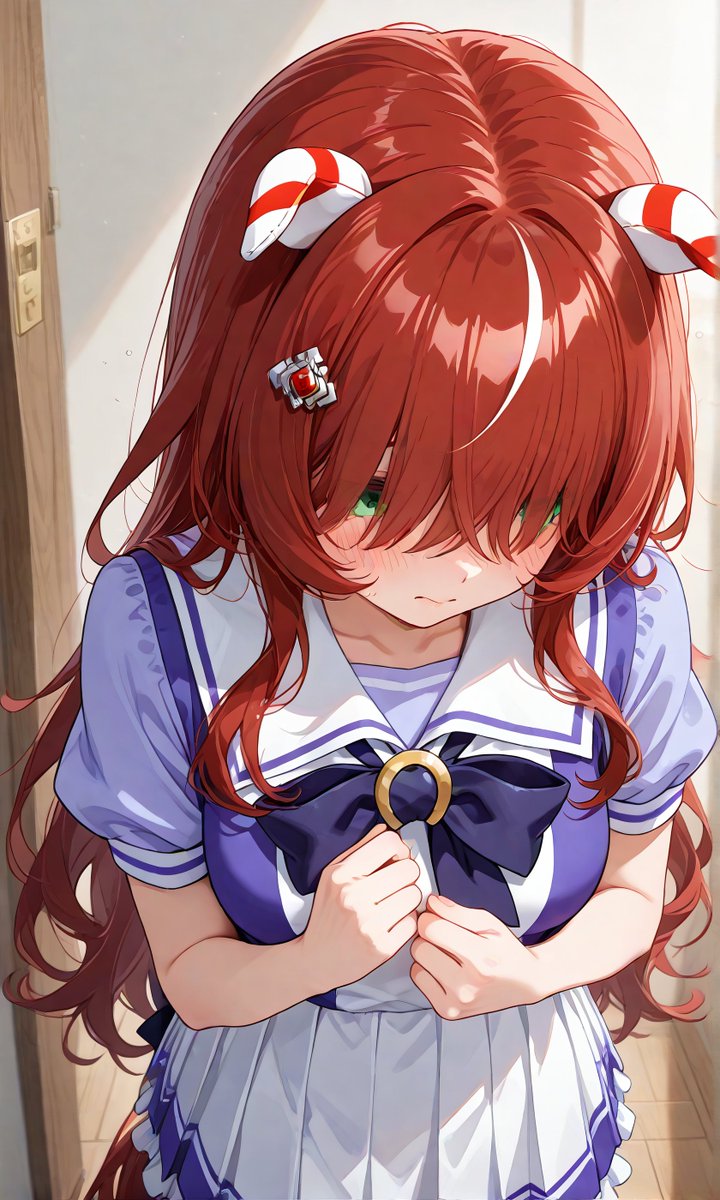 aioctotako's tweet photo. チャンミ惨敗の３位でした…

落ち込んでるシオンちゃんを慰めてあげたい…
※３年の大切な期間経過後のシオンちゃんなのでとあるところが特に成長してる設定です

ウインバリアシオン　／　Win Variation https://t.co/CQK78V0Xcg