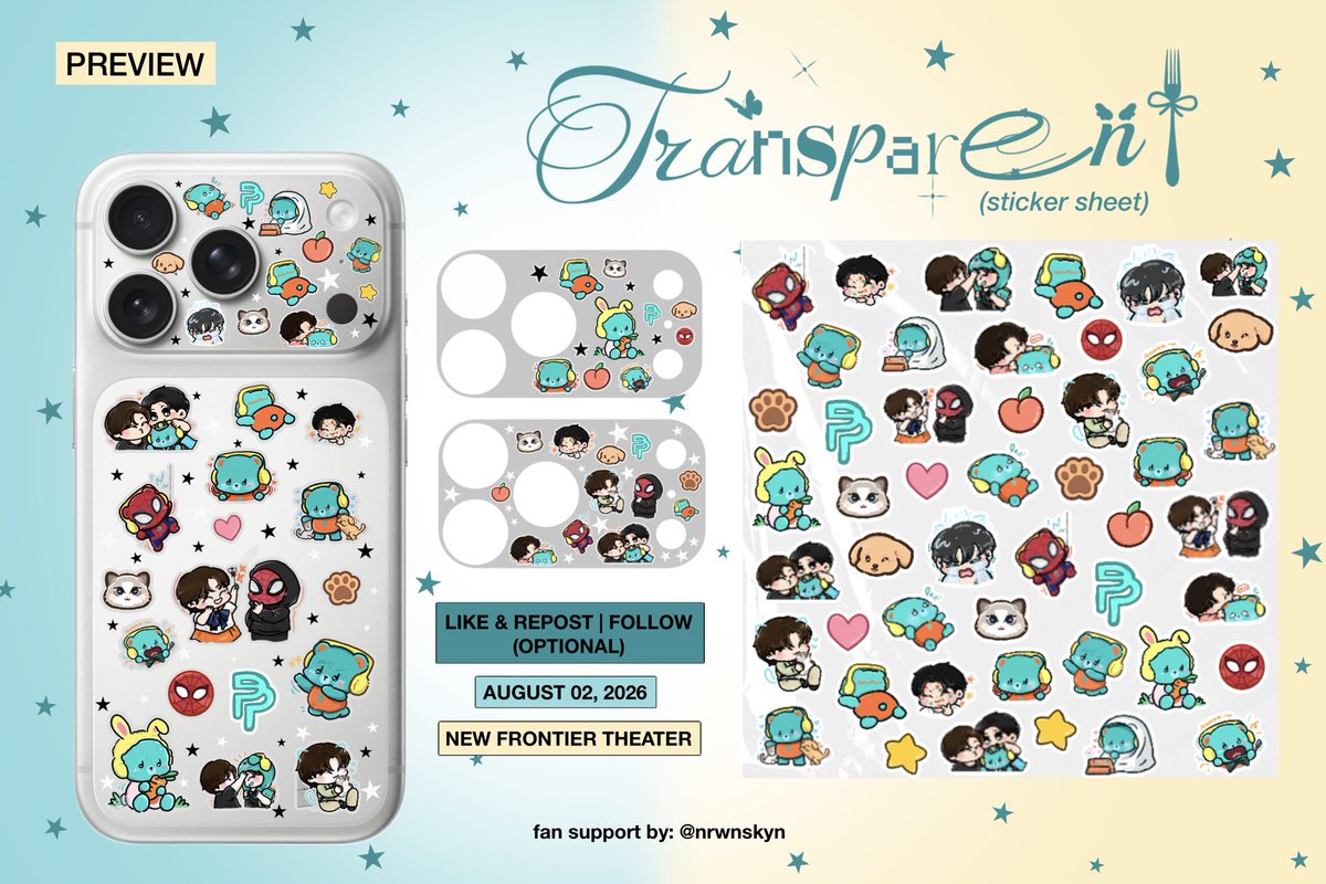 nrwnskyn's tweet photo. ppw fan support by @nrwnskyn 
—  transparent phone sticker 🐻🐼

🗓️august 2, 2026
(@) new frontier theater - exact loc tba

see ü there ! 

#PondPhuwinRendezvousInPH #phuwintang #ppnaravit
#ปอนด์ภูวินทร์ #PondPhuwin https://t.co/N1ID0PcDZL
