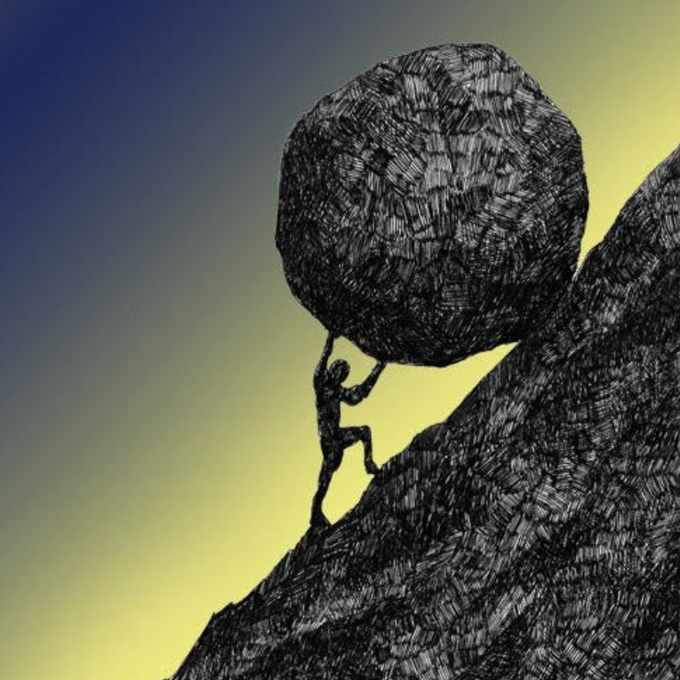 trenchwarrior3's tweet photo. How did we miss this?

we literally got GIGA Sisyphean MEME?!

This is literally the perfect sisyphus meme we've had 

The main character name is Wile E. Coyote

500k+ views already in not even 1 day! https://t.co/fnyu6Req0z