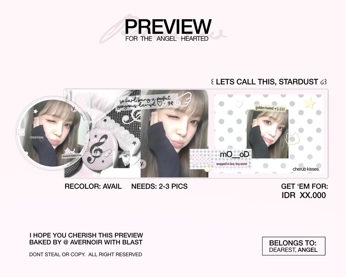 chaodtic's tweet photo. Repost much be appreciated! 

Buddies, malam ini aku membawa 4 template layout (porcelain, angel-kiss, ichigo, stardust) yang bisa dijemput sekarang juga by DM. 

📞 + Untuk price dan tnc template, mohon scroll down thread ini, terimakasih banyak! #bealanja https://t.co/AhZBSH93ip