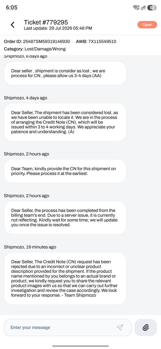 optionswalaKalp's tweet photo. If u have ample money open account with #fraudshipmozo and be 100 % guaranteed u will be cheated @shipmozo after waiting for 69 days when u get angry they have to say this @shiprocket @DTDCMumbai https://t.co/A4DeA4PltN