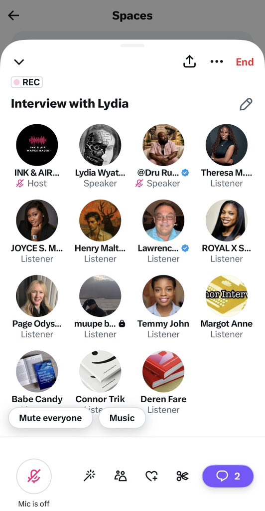 John_Wayne_host's tweet photo. Another memorable Author Spotlight on X Spaces! 🎙️📚

We had the pleasure of hosting an engaging live interview with the talented author Lydia, where she shared the inspiration behind her work, her writing journey, and valuable insights with our audience. 

#AuthorSpotlight https://t.co/aBM4OMutO5
