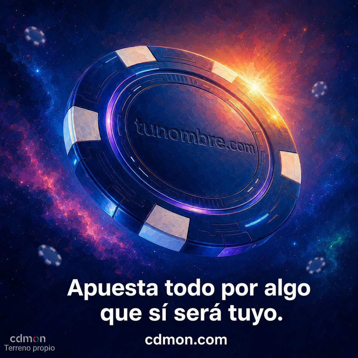 cdmon's tweet photo. Apuesta todo por algo que sí será tuyo. 🎰

Tu dominio te está esperando.
🔗https://t.co/pXJh4KGj6J

#TerrenoPropiocdmon #cdmon #universocdmon https://t.co/dqDN75GH13