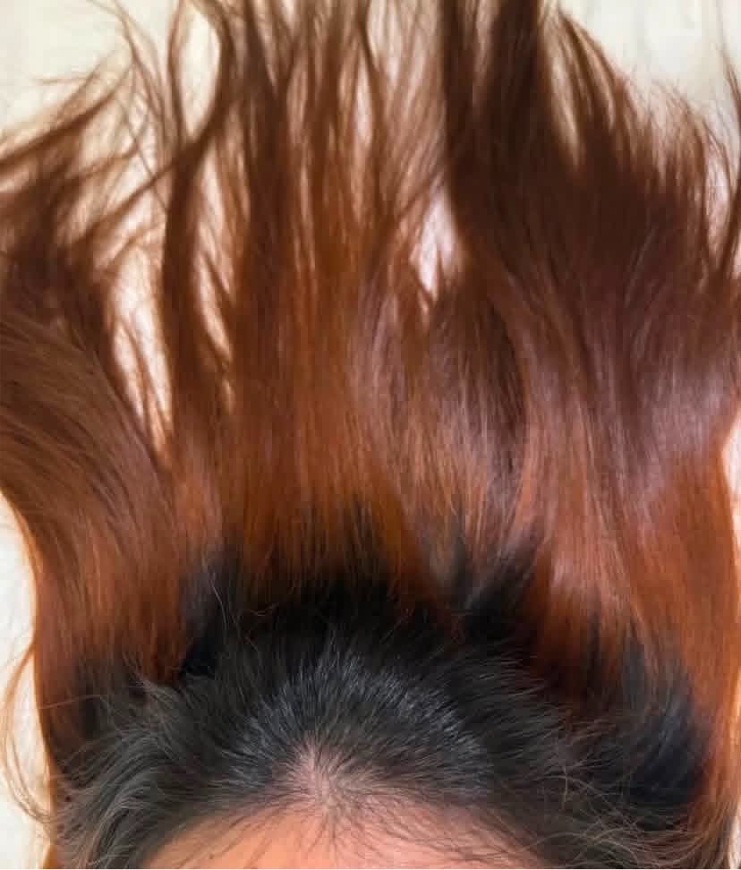 cozydewdrop's tweet photo. biasanya abis nyemir rambut tuh suka kusut &amp; kering, tapi yang ini bedaaaa. rambut tetap lembut, halus, warnanya hazelnut brown juga awet sebulan lebih 😭🫶🏻 https://t.co/I04nl3FZtD