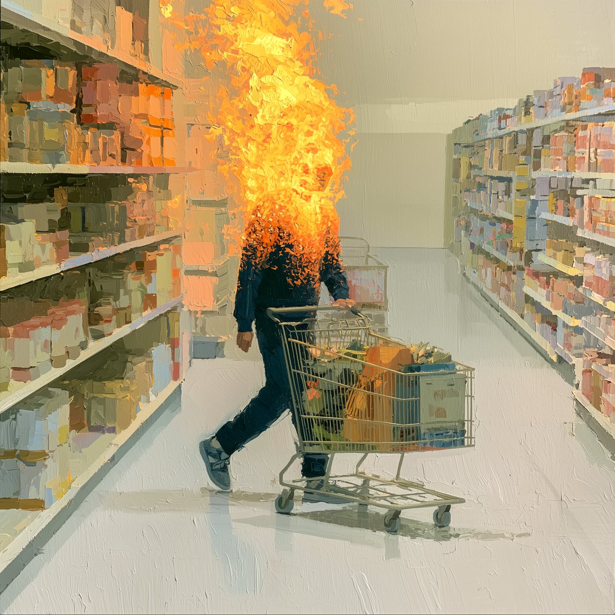LucaPonsatoArt's tweet photo. “the monotony of everyday life” 

available on @SuperRare https://t.co/BevYn8ScQL