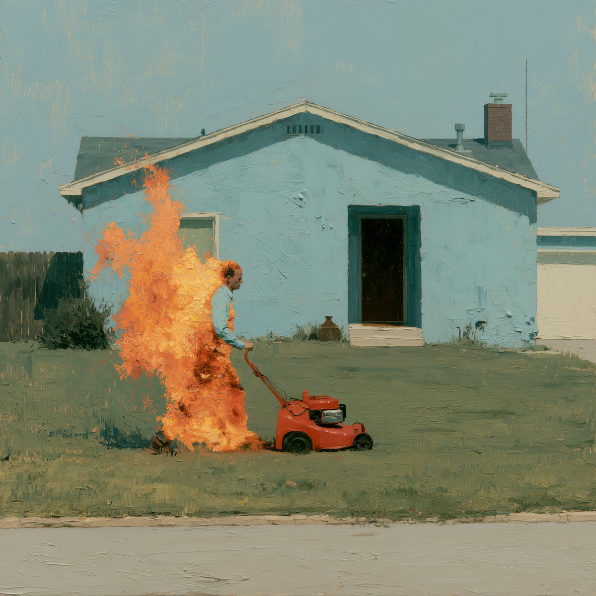 LucaPonsatoArt's tweet photo. “the monotony of everyday life” 

available on @SuperRare https://t.co/BevYn8ScQL