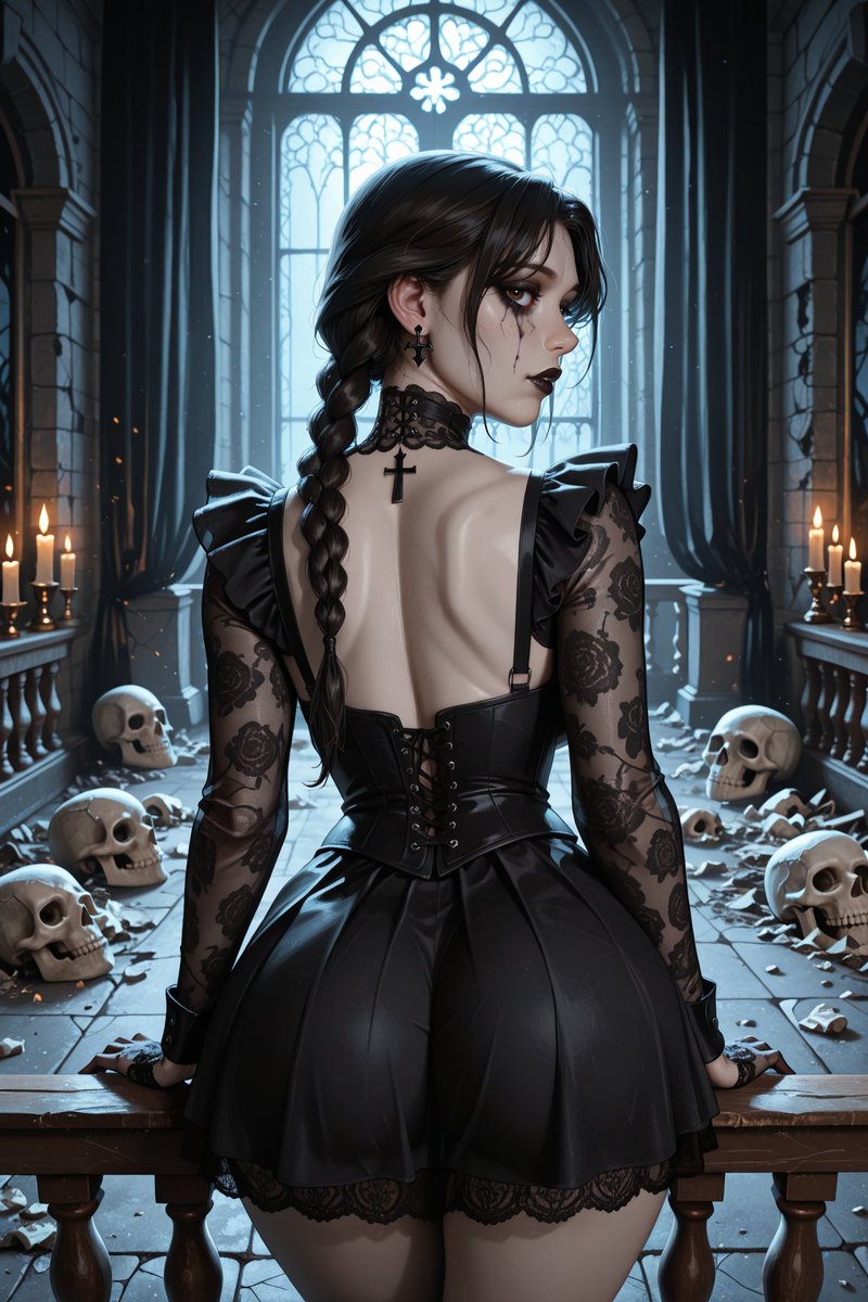 galaxy_aiart198's tweet photo. Wednesday addams SFW https://t.co/JDgL15X0nn