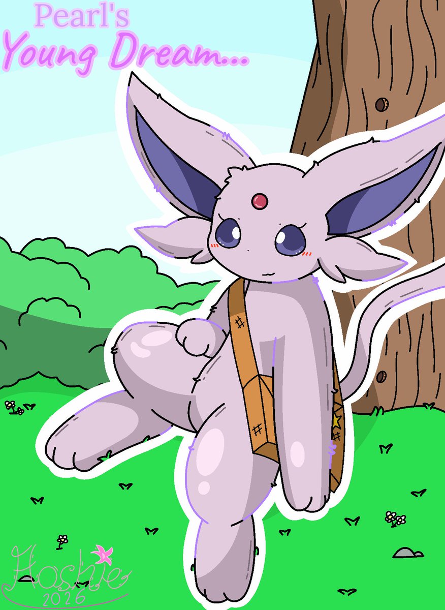 AaronTheVappy's tweet photo. Pearl's Young Dream... 🟣

Another new art, another dream! Here's Pearl thinking of her Young Dreams!

(This artwork is inspired/remake of the poster of ES Special Chapter 4, Young Dreams)

-Hoshiakaru 🩵💙
#pokemon #eeveelution #eeveelutionsquad #espeon #fanart #chilling https://t.co/FnM1EqcbU2