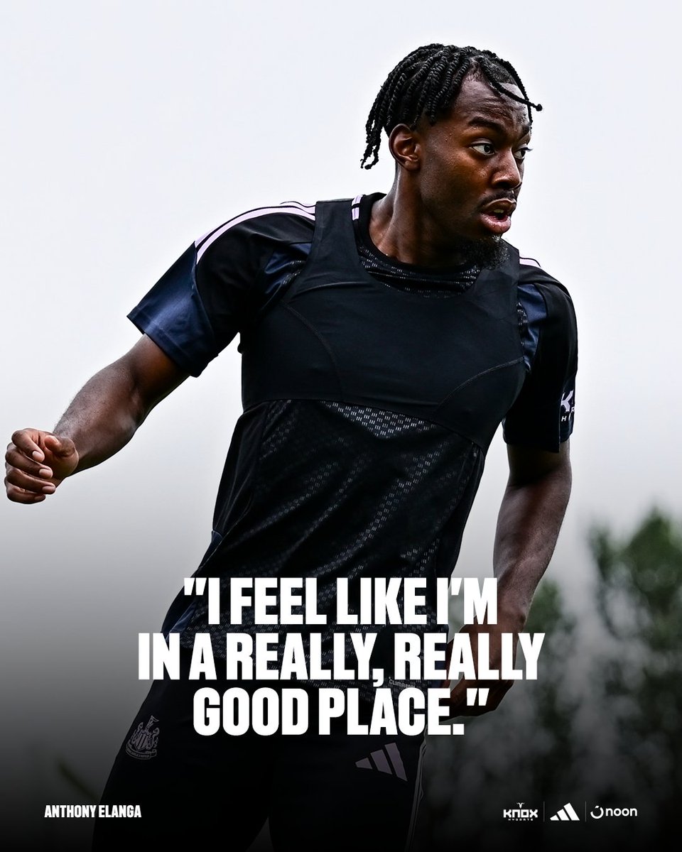 NUFC's tweet photo. Full focus on 2026/27 ⚡️

Anthony Elanga talks to us as he returned to the KNOX after a busy summer representing Sweden at the FIFA World Cup. He opens up about his time at the club so far, reflections on last season and what's to come this campaign.