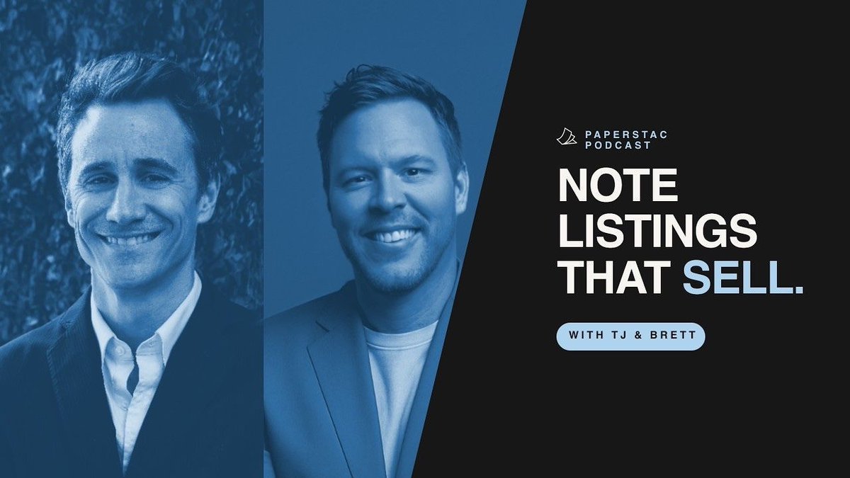 paper_stac's tweet photo. How to Create a Mortgage Note Listing That Actually Sells https://t.co/0YEUMrqVoF
#NoteInvesting #PaperstacPodcast #MortgageNotes #RealEstateInvesting https://t.co/HqFpBlX8B7