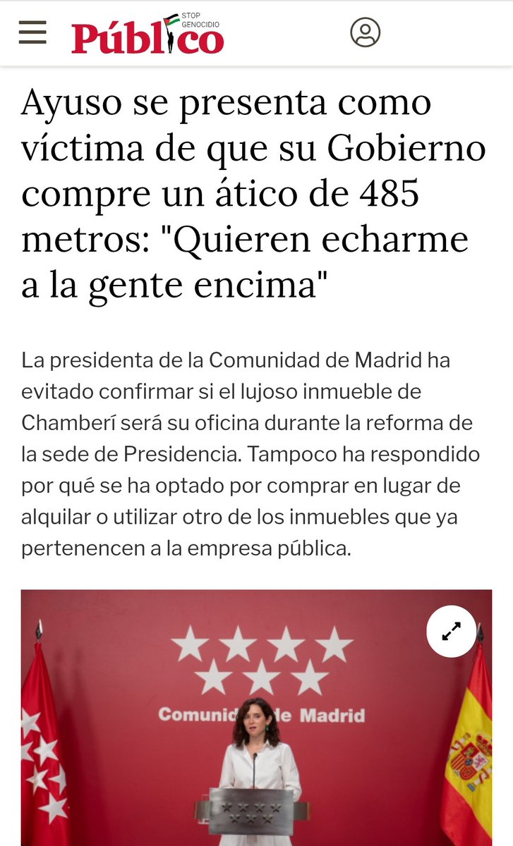 Monica_Garcia_G's tweet photo. Ayuso es una víctima de haberse comprado un piso de 6 millones de euros con dinero público. https://t.co/1MhCZDZUFB