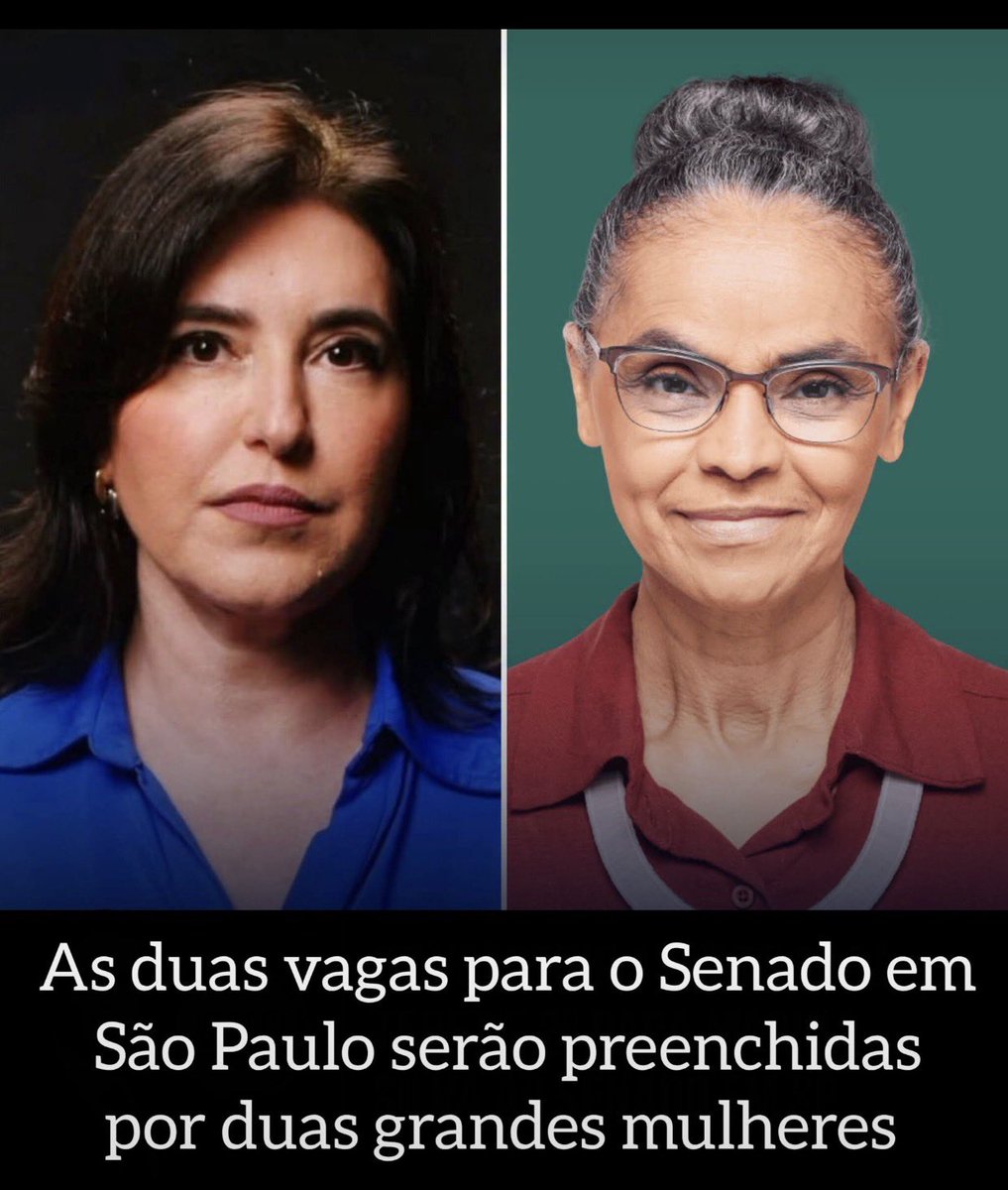 Henriy123's tweet photo. Futuras senadoras eleitas por São Paulo: https://t.co/ZW9qpDU4mC