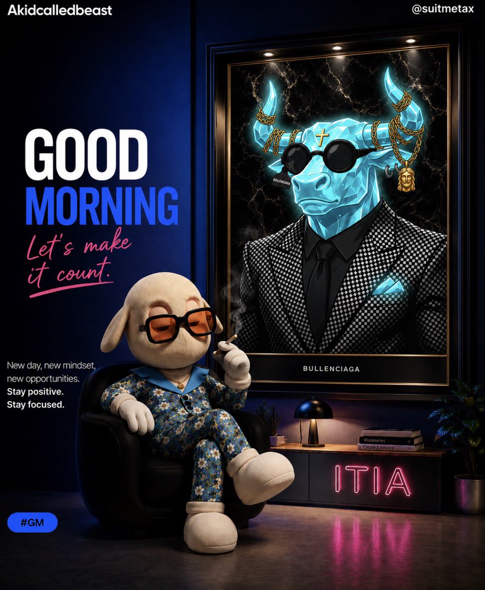SuitMetaX's tweet photo. Goodmorning familia. 🤍🖤 

Another day of ITIA blessings.🔥 

Today I come to showcase : @bullenciagax . Luxury,class,wealth.

Don’t forget to check it out- launch is coming soon. 🤝 
don’t fumble again on brainrot/animal memes. Find projects who are actually building. https://t.co/W8bIMAYdDA