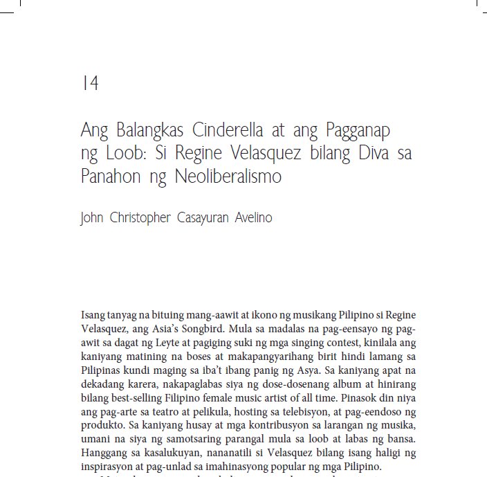 _jankristoper's tweet photo. Help po. My article on @reginevalcasid is coming out on a book to be published under DLSU Publishing House. Galing itong article sa MA thesis ko on her. Kung meron pong hindi makakapunta sa M&amp;G, hope you can give me the ticket so I can give the book personally to her… https://t.co/4p0j1C2P6x