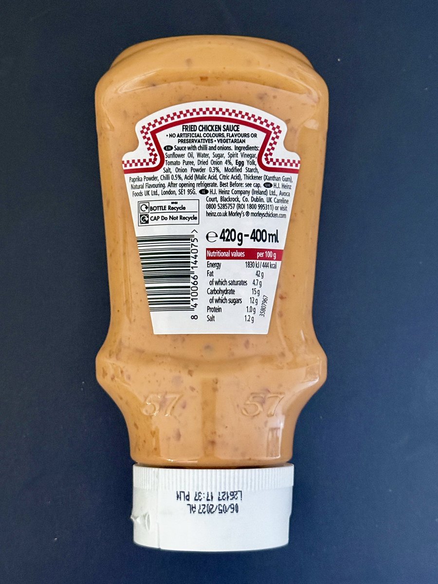 HeatonMoorChris's tweet photo. Fried Chicken Sauce

From Heinz/Morleys £3

Never tried it before so let’s give it a go! 👍

#Heinz #FriedChicken #Morleys https://t.co/5TKPPhwz7y