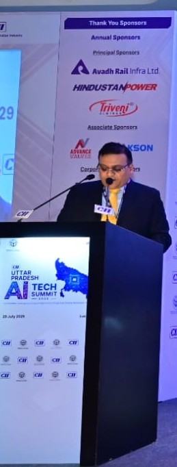 avadhrailinfra's tweet photo. Our MD, @saraff_abhishek, also Chairman, @cii4nr Uttar Pradesh, chaired a session at the UP AI Tech Summit 2026 in Lucknow. He highlighted Uttar Pradesh's potential to become an AI leader.

#UPAITechSummit2026 #AI #Innovation #DigitalTransformation #CII #AvadhRailInfra https://t.co/7OtXAj6WEl