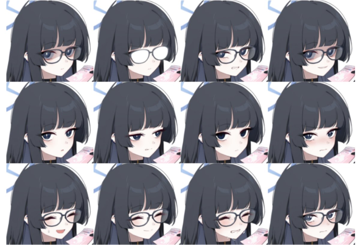 kudaizuna's tweet photo. Expression Sheet of the New JP Blue Archive Student who will soon to be featured in the upcoming Gehenna Academy Main Story!

(Currently No Name) https://t.co/ZFmnaclWgS