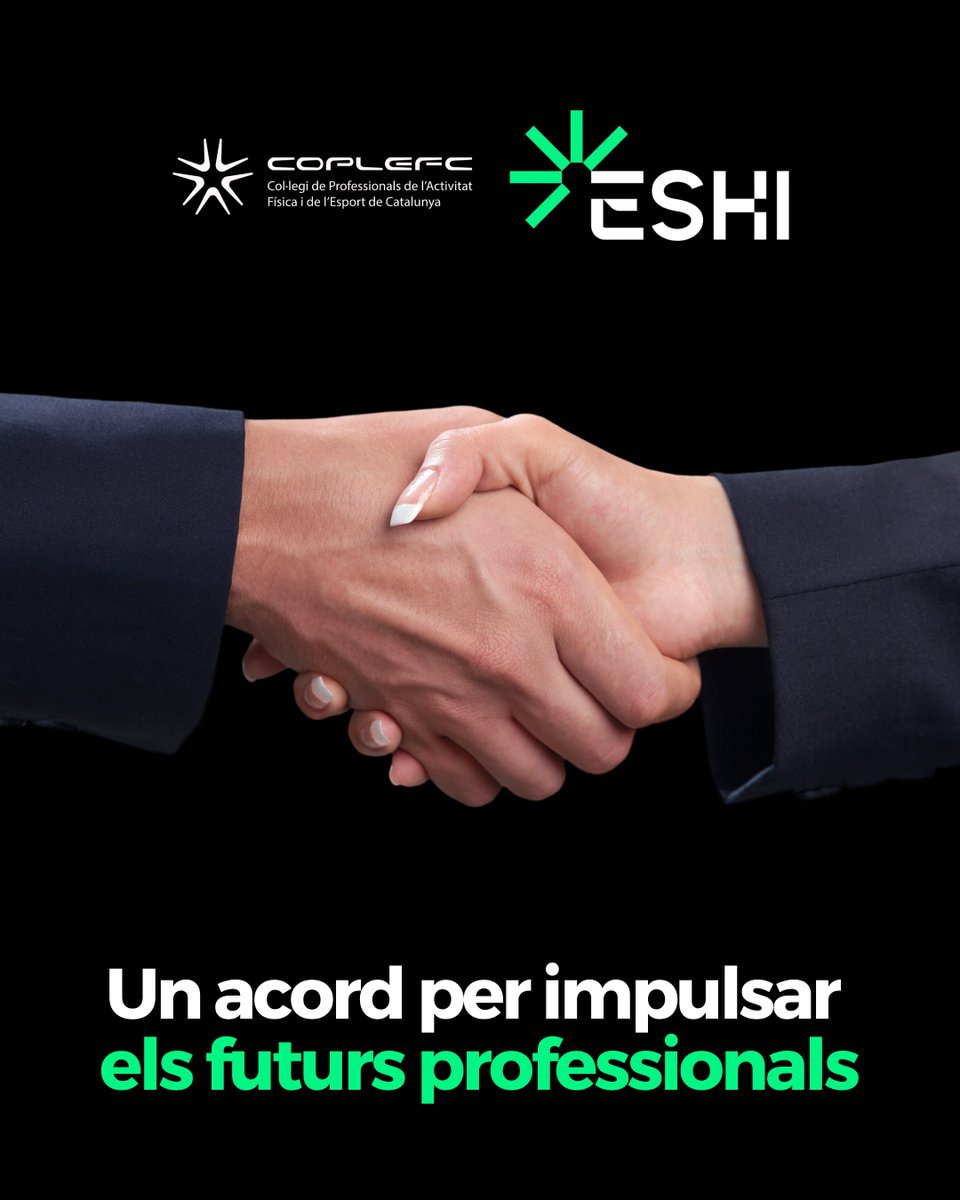 coplefc's tweet photo. 🤝 ESHI i el COPLEFC signen un acord per reforçar la professionalització del sector.

Un pas més per apropar la formació a la realitat professional.

🔗 Descobreix tots els detalls: https://t.co/WDHiPDJYHS https://t.co/fPDefRvEm8