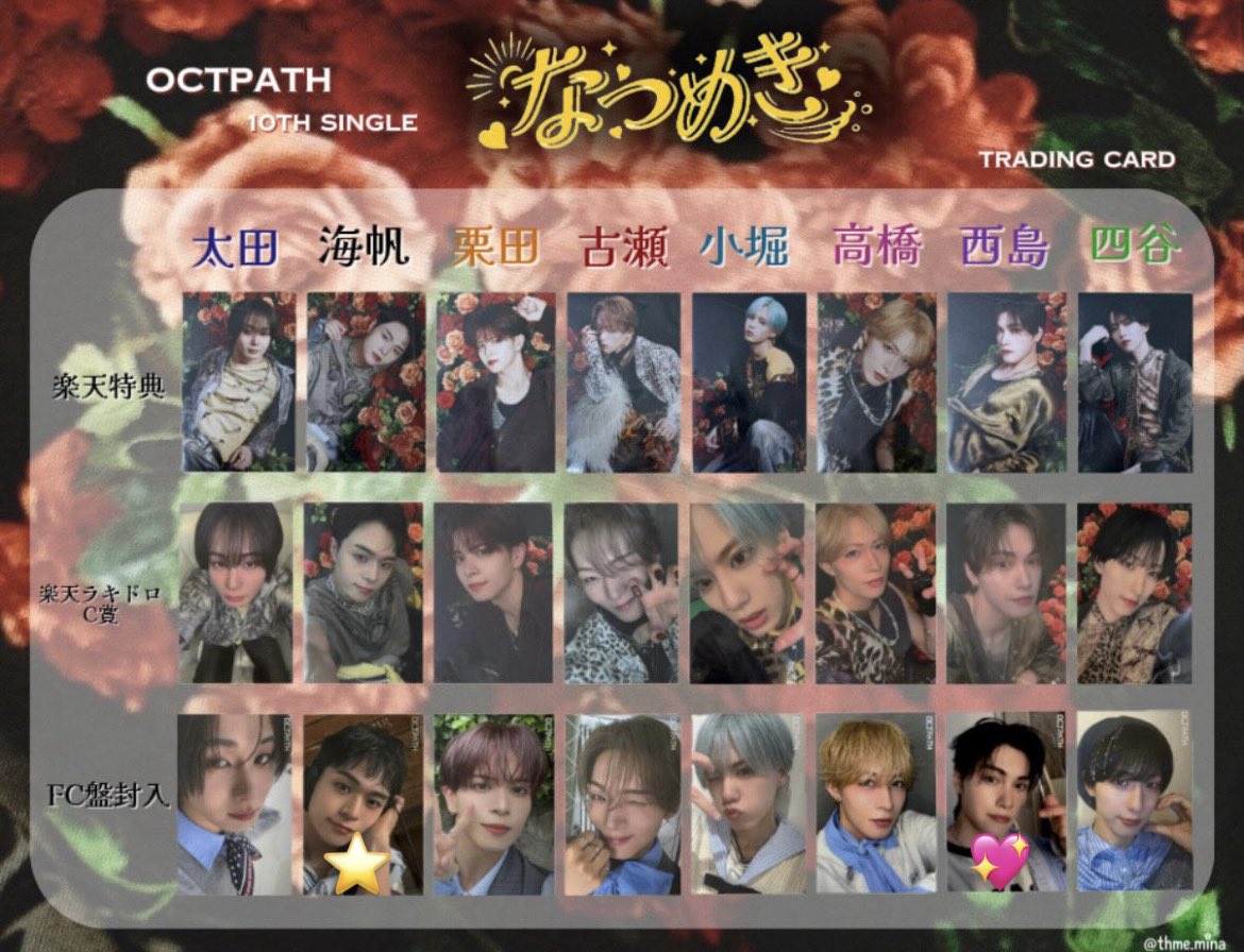 l24_khn's tweet photo. OCTPATH なつめきFC盤 トレカ 交換

【譲】西島 💖
【求】 海帆 ⭐️

8/3（めざましライブ）または8/22 （オフラ）
での手渡し希望

 #OCTPATH交換  #OCTPATH譲  #OCTPATH求 https://t.co/FJcprXjdss