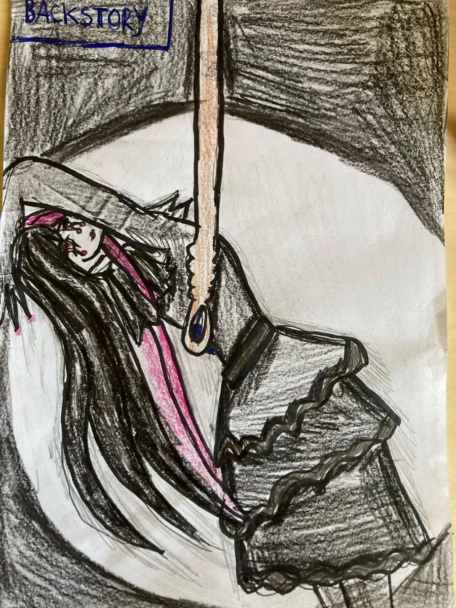 SoulCatArt's tweet photo. #originalcharacter #vampire #horrorcomic #beginnercomicartist #mydraw #mycharacter #clownesse #darkaeshethic #traditionalart #noai #circus #pencildrawing #pencilsketch #characterdesign https://t.co/T4OO9mQxjB