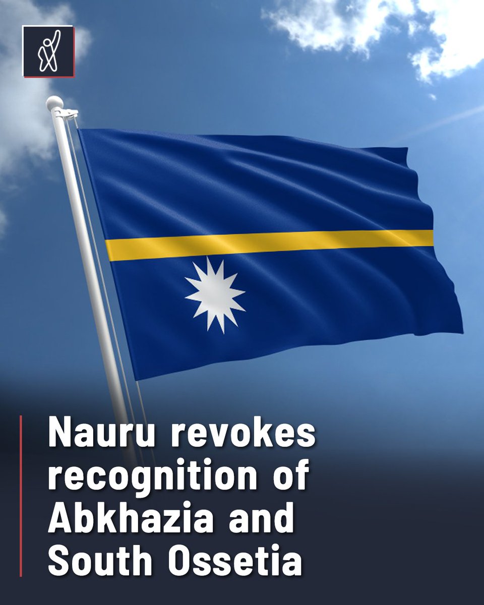FormulaGe's tweet photo. Nauru, a tiny nation in the Pacific, has revoked diplomatic relations with occupied Abkhazia and South Ossetia, Georgia’s Foreign Ministry said.

According to the ministry, the decision was made by Nauru’s cabinet on July 21 and concerns the termination of diplomatic relations with the self-declared “Republic of Abkhazia” and “Republic of South Ossetia,” also referred to by Russia-backed authorities as the “State of Alania.”

Georgia welcomed the move, saying it reaffirmed that respect for international law is the foundation of healthy international relations.

Nauru recognized the independence of Abkhazia and South Ossetia in 2009, becoming one of the few states to recognize Georgia’s Russian-occupied regions as independent