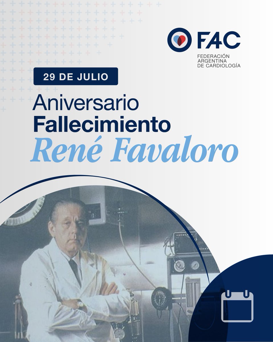 fac_cardio's tweet photo. Gracias, Dr. Favaloro💙
A 26 años de su partida, hoy mantenemos intacto el orgullo de su legado y el compromiso de ejercer una cardiología federal, ética y humana.
#Favaloro #OrgulloArgentino #FAC #Cardiología #SaludArgentina https://t.co/huKAbM2Wu2