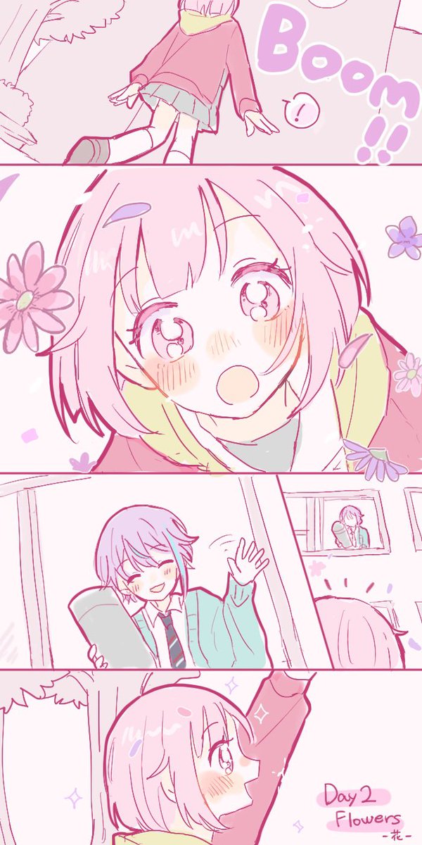 Smori_PKMK's tweet photo. Day 2 (遅刻)　Flowers
 #EmuruiWeek2026 #類えむ https://t.co/AfOzVmhGRy