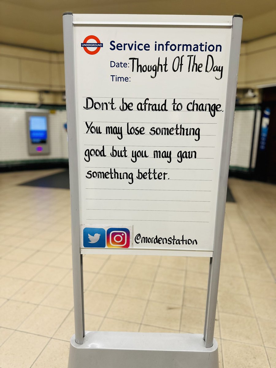 MordenStation's tweet photo. Wednesday 29th July 2026 Thought Of The Day From Morden Underground Station https://t.co/arZI7FXbtL
