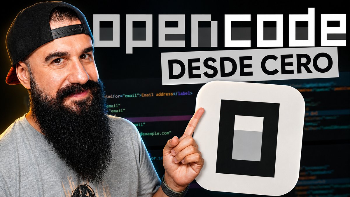 MoureDev's tweet photo. Este jueves voy a hacer un taller de OpenCode desde cero!

Vamos a aprender a utilizar el agente de código con IA open source diseñado para la terminal. En este curso práctico te enseñaré a instalarlo, configurarlo, utilizar sus comandos principales y aprovechar todo su potencial para crear tus primeros proyectos reales. Todo esto conectándolo al modelo que prefieras: Claude, GPT, Gemini, K3 o incluso modelos locales.

🗓️ Jueves 30 a las 18h (España) → https://t.co/wQGlvoZCCo